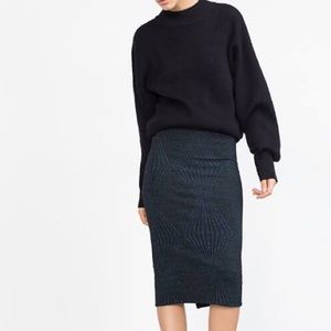 Zara sparkly blue pencil skirt